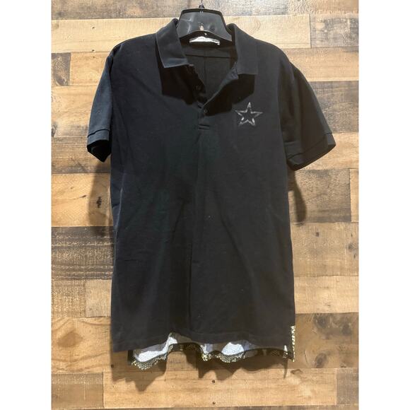 Givenchy Black Polo Shirt with Snakeskin Back Detail – Size Medium Men - Picture 3 of 10